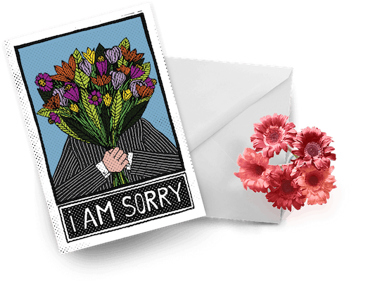 Tarjetas de disculpa