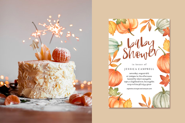 10 Fall Baby Shower Ideas fall pregnant ideas inspiration For A Festive Party tangerine invitation cute seasonal